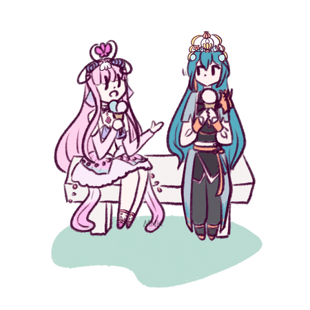 Sketch chibi couple
